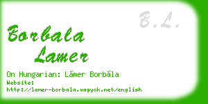 borbala lamer business card